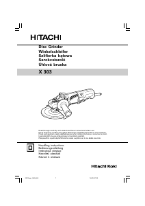 Manuál Hitachi X 303 Úhlová bruska