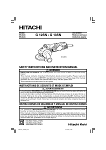 Manual de uso Hitachi G 12SN Amoladora angular