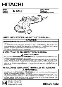 Manual Hitachi G 12S2 Angle Grinder