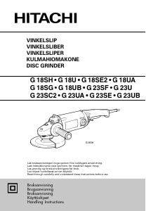 Bruksanvisning Hitachi G 18SH Vinkelsliper