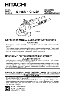 Manual de uso Hitachi G 10SR Amoladora angular