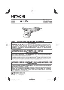 Manual de uso Hitachi G 12SR4 Amoladora angular