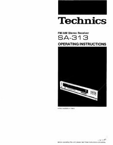 Handleiding Technics SA-313 Receiver