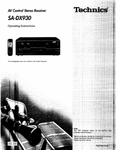 Handleiding Technics SA-DX930 Receiver