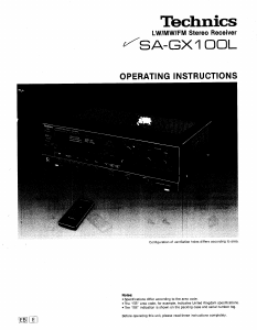 Handleiding Technics SA-GX100L Receiver