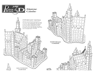 Manual Puzz3D Alpine Castle 3D Puzzle