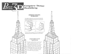 Handleiding Puzz3D Empire State Building 3D Puzzel