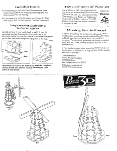 Manual Puzz3D Miniatures Windmill 3D Puzzle