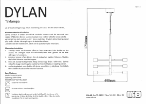 Bruksanvisning Mio Dylan Lampa