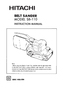 Manual Hitachi SB-110 Belt Sander
