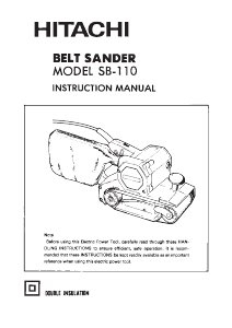 Handleiding Hitachi SB-110 Bandschuurmachine