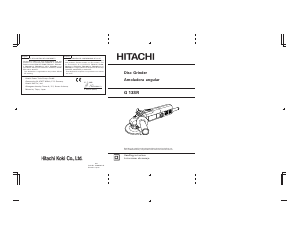 Manual de uso Hitachi G 13SR Amoladora angular