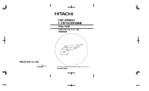 Manual Hitachi PDA-100F Angle Grinder