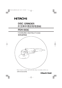 Handleiding Hitachi PDH-180C Haakse slijpmachine