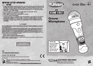 Manual Hasbro Sesame Street Grover Microphone