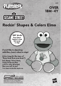 Handleiding Hasbro Sesame Street Rockin Shapes & Colors Elmo