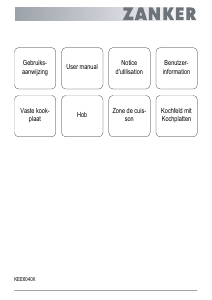 Mode d’emploi Zanker KEE6040X Table de cuisson