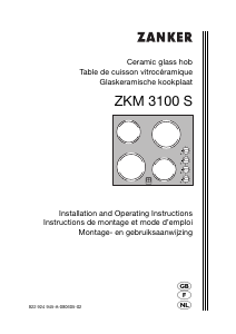 Handleiding Zanker ZKM3100S Kookplaat