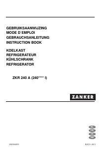 Handleiding Zanker ZKR240A Koelkast