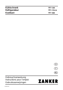 Mode d’emploi Zanker TT134 Réfrigérateur