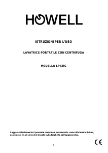 Manuale Howell LP435C Lavatrice