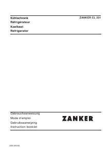 Handleiding Zanker CL231 Koelkast