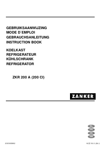 Mode d’emploi Zanker ZKR200A Réfrigérateur