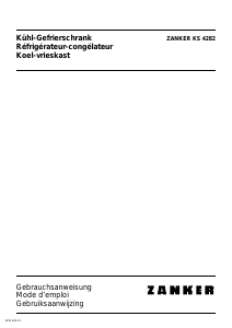 Bedienungsanleitung Zanker KS4282 Kühl-gefrierkombination