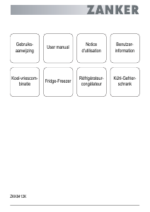 Bedienungsanleitung Zanker ZKK8412K Kühl-gefrierkombination