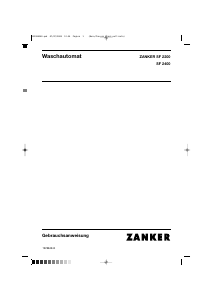 Bedienungsanleitung Zanker SF2200 Waschmaschine