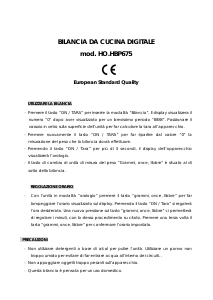 Manuale Howell HBC657 Bilancia da cucina