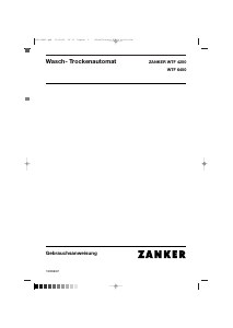 Bedienungsanleitung Zanker WTF4250 Waschtrockner