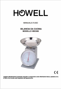 Manuale Howell HBC690 Bilancia da cucina