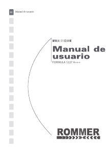 Manual de uso Rommer Formula 1227 Lavadora