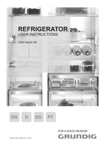 Manual Grundig GKN 26830 XR Fridge-Freezer