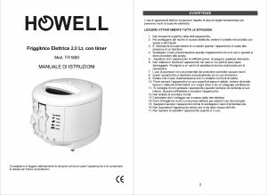 Manuale Howell FR1800 Friggitrice