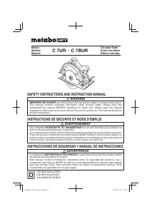 Manual de uso Metabo C 7UR Sierra circular