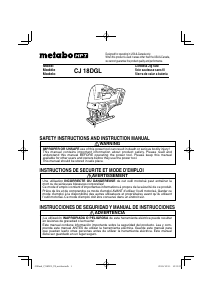 Manual Metabo CJ 18DGL Jigsaw