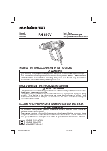 Manual de uso Metabo RH 650V Decapador por aire caliente