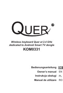 Handleiding Quer KOM0331 Toetsenbord