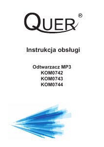 Instrukcja Quer KOM0742 Odtwarzacz Mp3