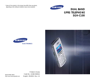 Handleiding Samsung SGH-C100 Mobiele telefoon