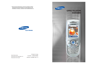 Bedienungsanleitung Samsung SGH-E800N Handy