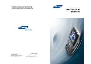 Bedienungsanleitung Samsung SGH-E630 Handy
