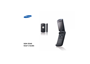 Manual Samsung SGH-Z540 Mobile Phone