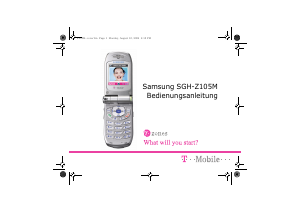 Bedienungsanleitung Samsung SGH-Z105M Handy