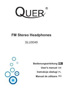 Manual Quer SLU0049 Headphone