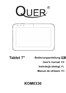 Manual Quer KOM0330 Tabletă