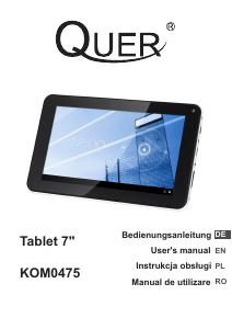 Manual Quer KOM0475 Tabletă