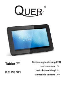 Handleiding Quer KOM0701 Tablet